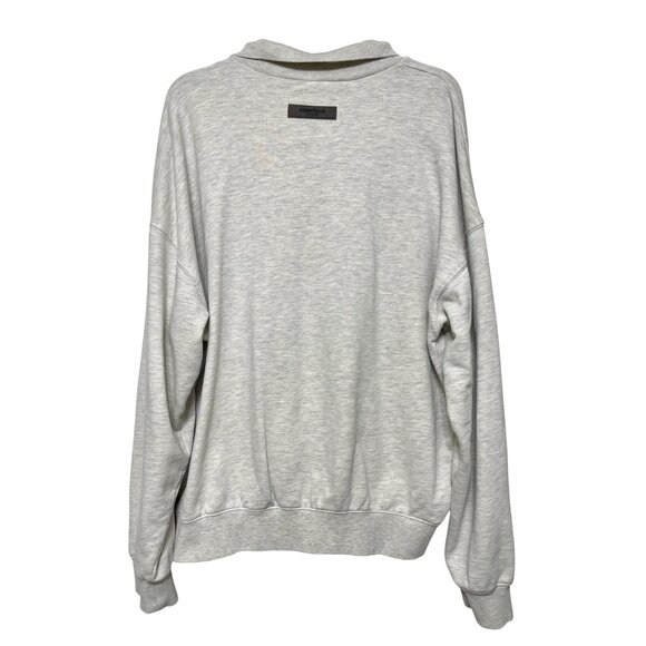 Essentials Fear Of God Men's Long-Sleeve Polo Polo Sweatshirt Gray M - Picture 3 of 13